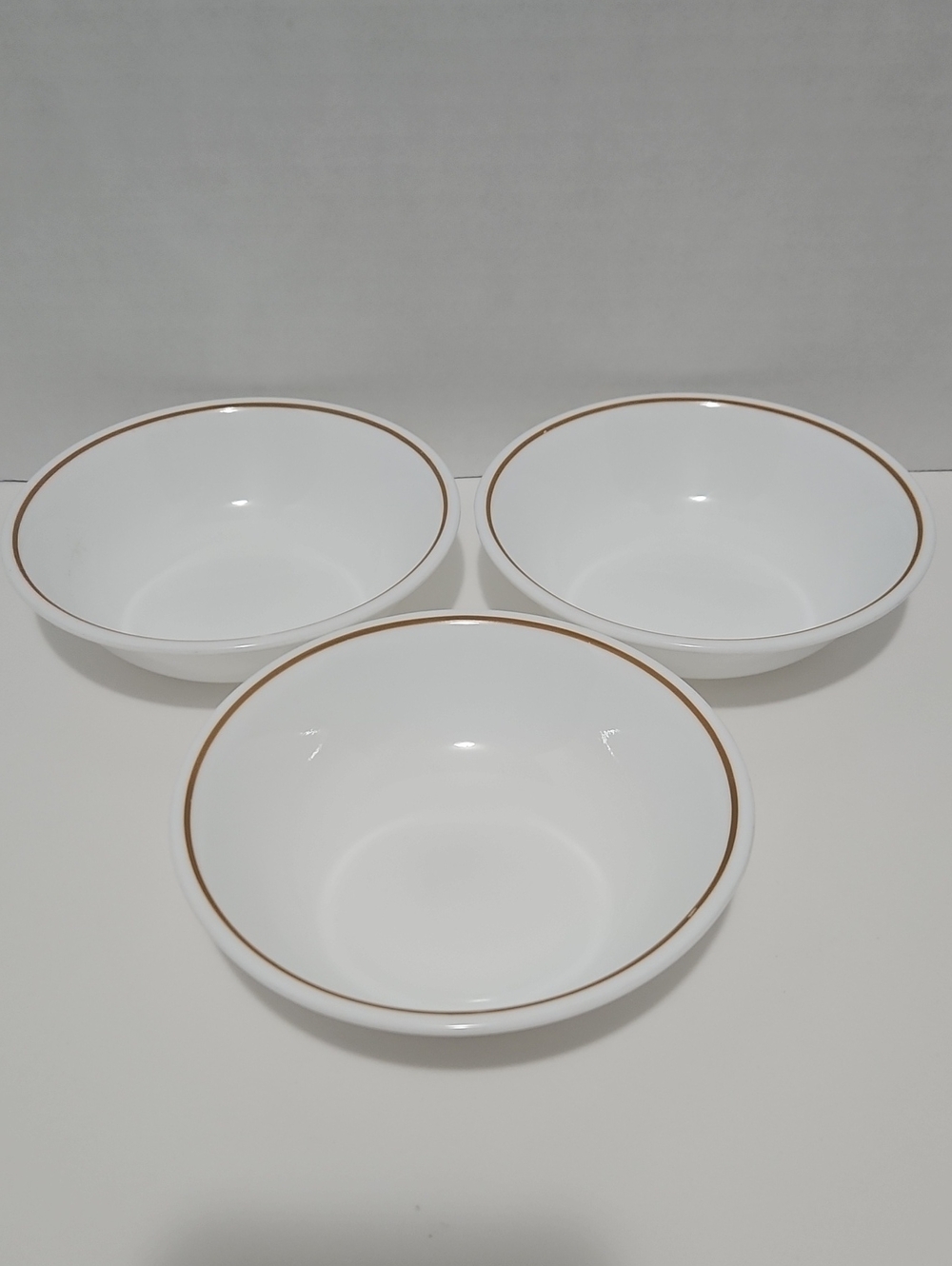 Corelle Dessert Bowls with Brown Rim Indian Summer - Set of 3